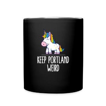 Gardez Portland Weird Unicorn Liberal Excenter Weird - Mug uni - noir - Devant