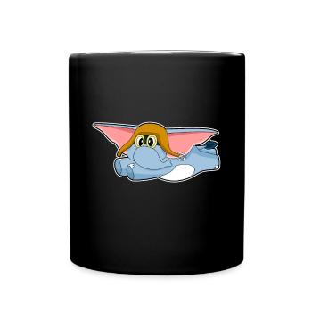 Casquette pilote d’éléphant - Mug uni - noir - Devant