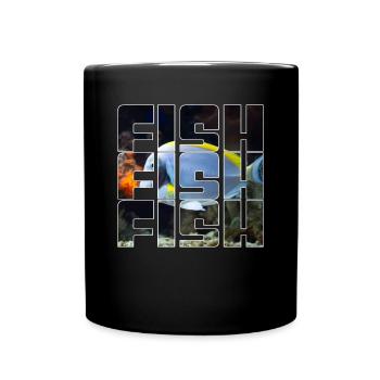 Poisson - Mug uni - noir - Devant