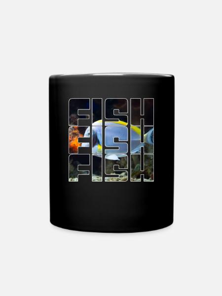 Fisch - Tasse einfarbig - Schwarz