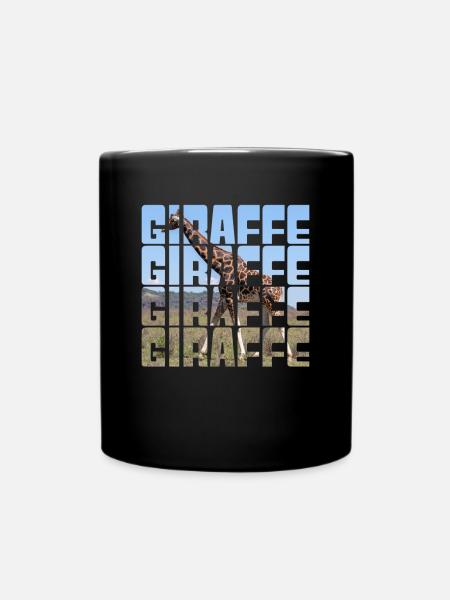 Giraffe - Tasse einfarbig - Schwarz