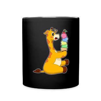 Giraffe Waffle Ice Cream - Full Colour Mug - black - Front