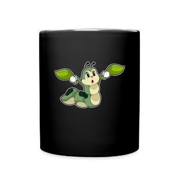 Feuilles de chenille - Mug uni - noir - Devant