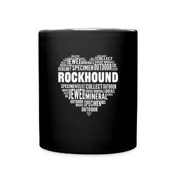 Rockhound geology motif. for stone collectors and - Full Colour Mug - black - Front
