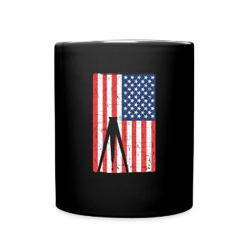 Patriotischer Landvermesser. Usa-vermessung. - Tasse einfarbig - Schwarz - Vorne