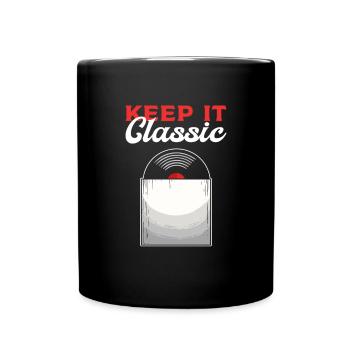 Restez classique. Pour les collectionneurs LP. - Mug uni - noir - Devant