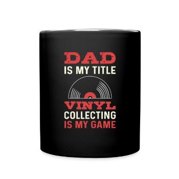 Papa est mon titre. La collecte de documents est - Mug uni - noir - Devant
