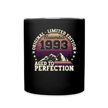 Novembre né 1993 - Cadeau de 29e anniversaire - Mug uni - noir - Devant