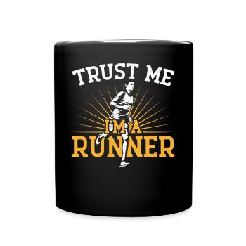 Running Runner Half Marathon - Tasse einfarbig - Schwarz - Vorne