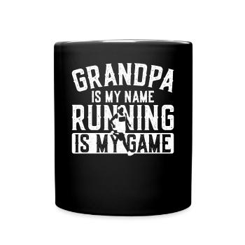 Running Runner Half Marathon - Tasse einfarbig - Schwarz - Vorne