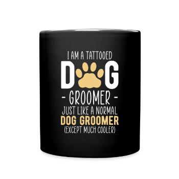 Chemise de toiletteur pour chien cadeau coiffeur pour chien - Mug uni - noir - Devant