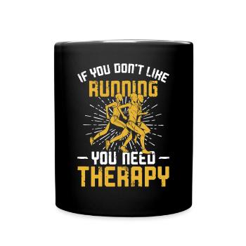 Running Runner Half Marathon - Tasse einfarbig - Schwarz - Vorne