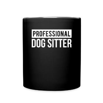 Professional Dog Sitter Shirt Gift Dogs - Mug uni - noir - Devant