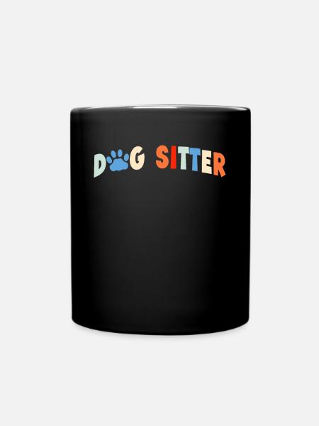 Dog Sitter Vintage Retro Dog Sitter Cadeau - Mug uni - noir