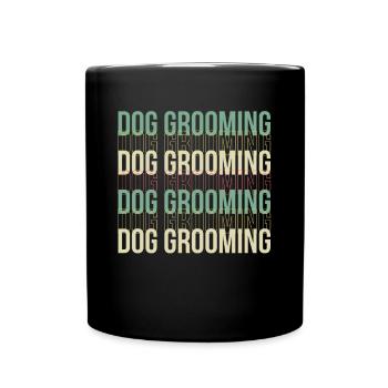 Chemise de coiffeur pour chien Retro Vintage Retro Groomer - Mug uni - noir - Devant