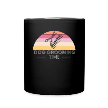 Dog Grooming Time Shirt Gift - Full Colour Mug - black - Front