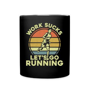 Running Runner Half Marathon - Tasse einfarbig - Schwarz - Vorne