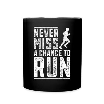 Running Runner Half Marathon - Full Colour Mug - black - Front