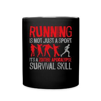 Running Runner Semi-Marathon - Mug uni - noir - Devant