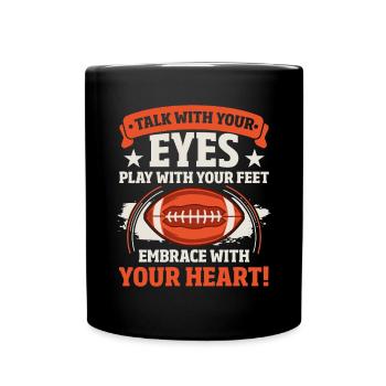 Valentinstag Mannschaftssport Spiel Trainer Herz - Tasse einfarbig - Schwarz - Vorne