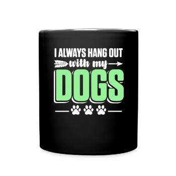 Canine Paw Tierhalter Welpe Hundetrainer - Tasse einfarbig - Schwarz - Vorne