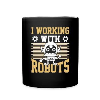 Robot Robotics Engineer - Full Colour Mug - black - Front