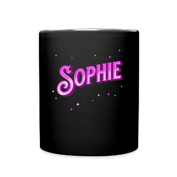 Sophie name personalized - Full Colour Mug - black - Front