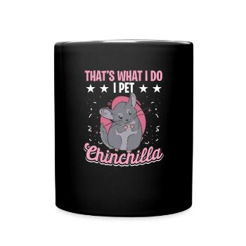 Chinchillin Spirit Graues Chinchilla Haustier Zoow - Tasse einfarbig - Schwarz - Vorne