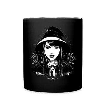 Dorf Witch okkult Wicca Mädchen Hexerei - Tasse einfarbig - Schwarz - Vorne