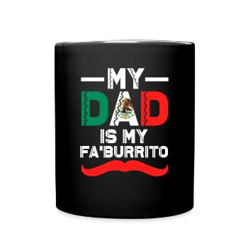 Mexiko 5. Mai Fiesta Burrito Mexikanischer Vater - Tasse einfarbig - Schwarz - Vorne