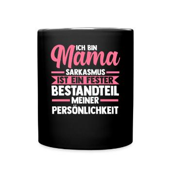 Mutter Mama - Tasse einfarbig - Schwarz - Vorne