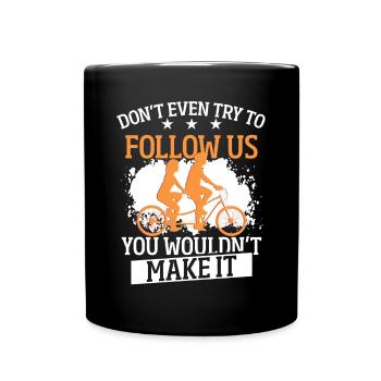 Bicycle Tandem Two-seater Cycling Cycling - Full Colour Mug - black - Front