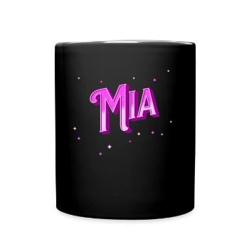 Mia name personalized - Full Colour Mug - black - Front