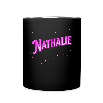Le prénom de Nathalie personnalisé - Mug uni - noir - Devant