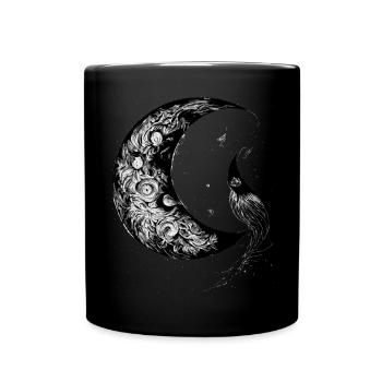 Crescent Mond Hexen ästhetische Astrologie Gotisch - Tasse einfarbig - Schwarz - Vorne
