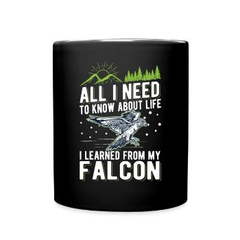 Falcon Gift Falcon Breeding Falcon Breeder Falconer - Full Colour Mug - black - Front
