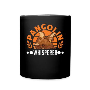 Pangolin Flüsterer Schuppentier - Tasse einfarbig - Schwarz - Vorne