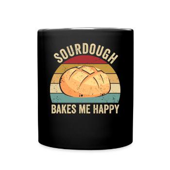 Funny bread baker - Full Colour Mug - black - Front