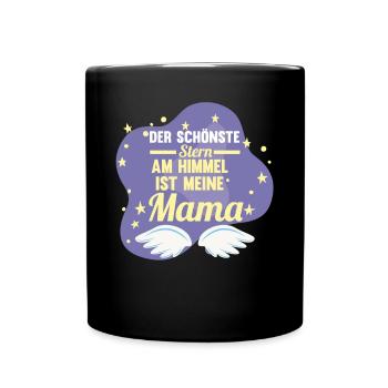 Mutter Tochter Sohn Mama - Tasse einfarbig - Schwarz - Vorne
