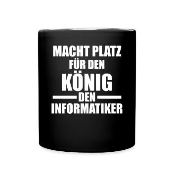 Informatik Programmierer IT Fachmann Informatiker - Tasse einfarbig - Schwarz - Vorne
