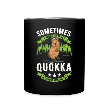 Quokka Gift Kangourou à queue courte - Mug uni - noir - Devant