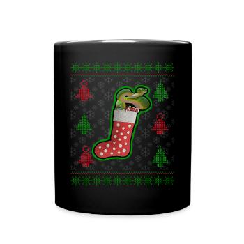 Green Tree Python Ugly Christmas Sweatshirt Style - Full Colour Mug - black - Front