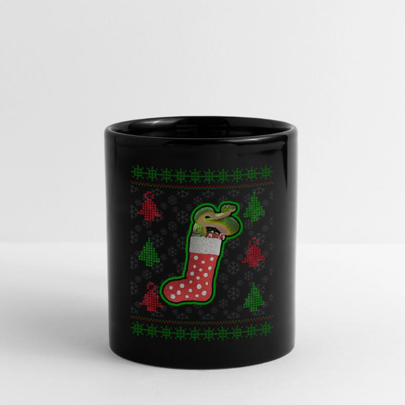 Green Tree Python Ugly Christmas Sweatshirt Style Full Colour Mug