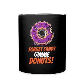 Funny Gimme Donuts Halloween Costume - Full Colour Mug - black - Front