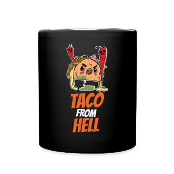 Funny Taco Zombie From Hell Taco Monster - Full Colour Mug - black - Front