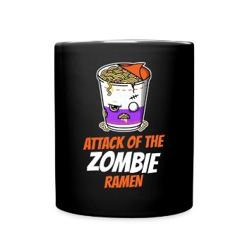 Funny Ramen Noodle Zombie From Hell Ramen Monster - Full Colour Mug - black - Front