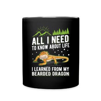 Bartagame Dragon barbu - Mug uni - noir - Devant