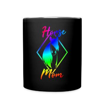 Horse Mum Horse Lover Equestrian - Mug uni - noir - Devant