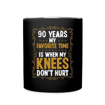 90 Idea Funny Knee Injury Surgery Year Old Humor - Full Colour Mug - black - Front