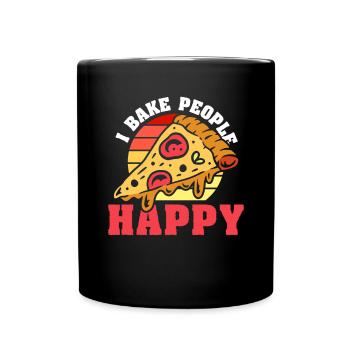 Pizza Baker Pizza Lovers Pizza Gift - Full Colour Mug - black - Front